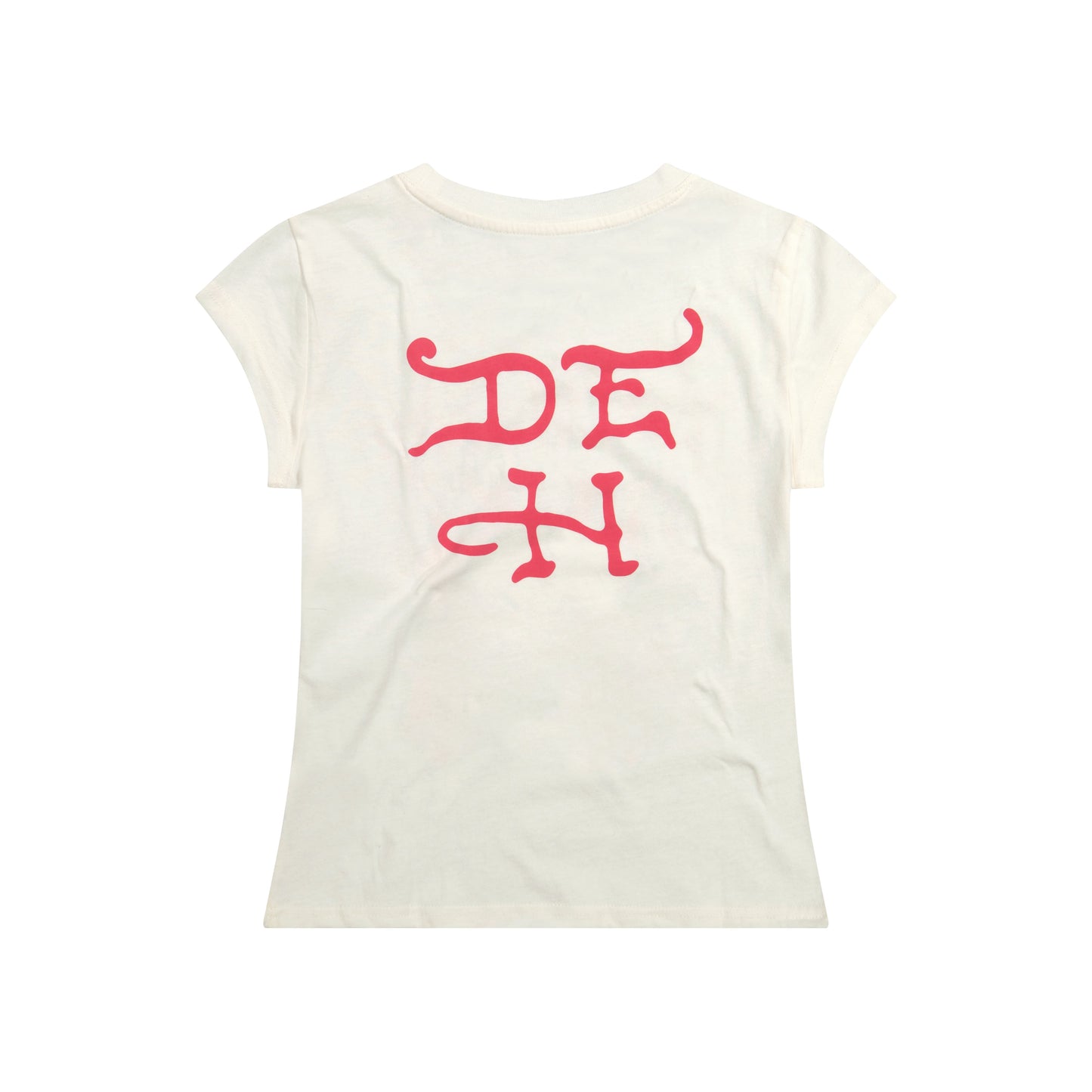 Pink Flame Skull Cap Sleeve