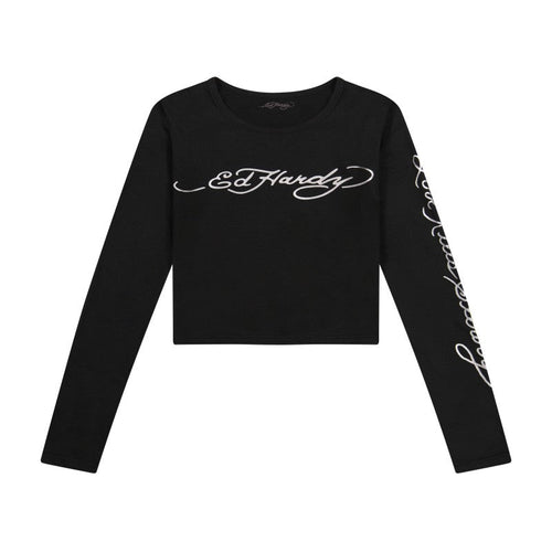 Panther Snake Long Sleeve Crop Shirt
