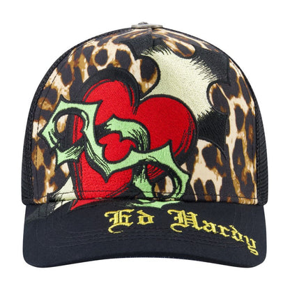 Sacred Heart Trucker Hat, Leopard