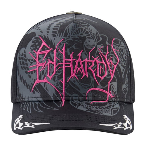 Cyber Logo Satin Trucker Hat, Black