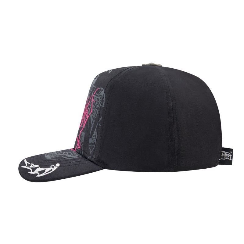 Cyber Logo Satin Trucker Hat, Black