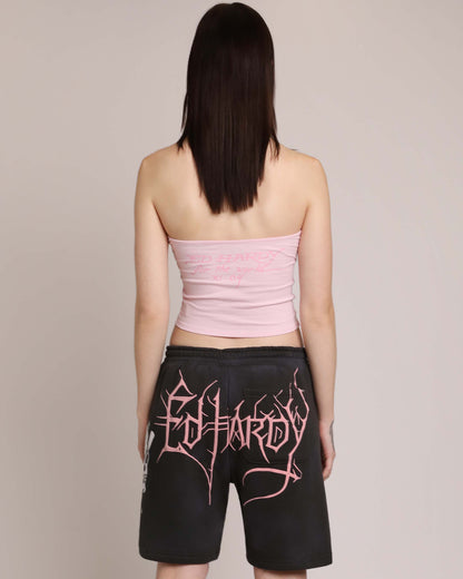 Pink Flame Skull Tube Top