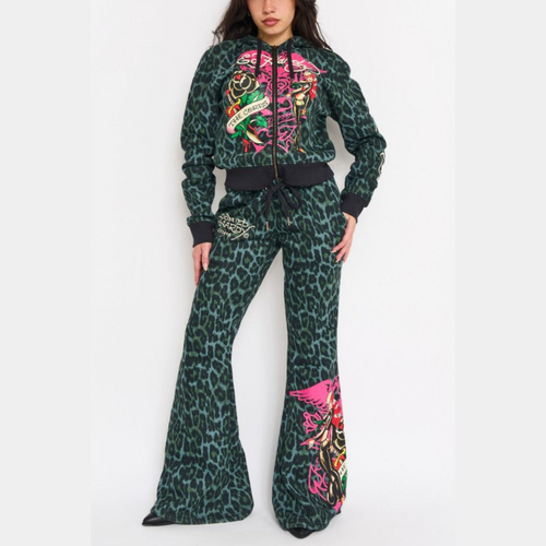 Anchor Rose Boot Cut Sweatpants