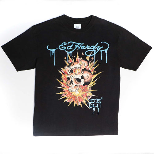 Limited Edition— Fire Skull Rhinestone Tee