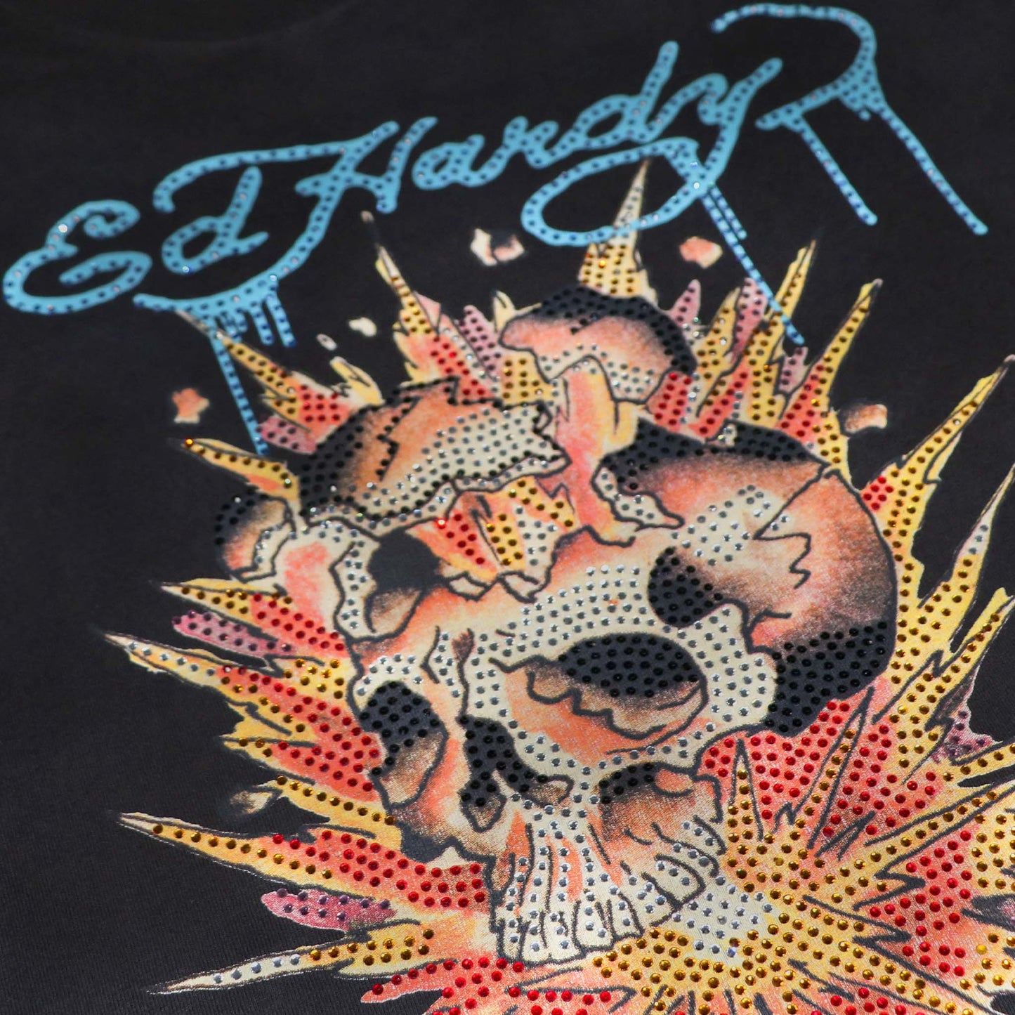 Limited Edition— Fire Skull Rhinestone Tee