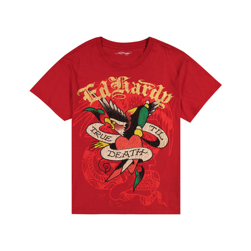 True Eagle Rhinestone Boxy Tee
