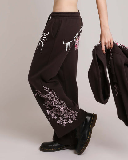 Pink Leopard Rhinestone Sweatpant