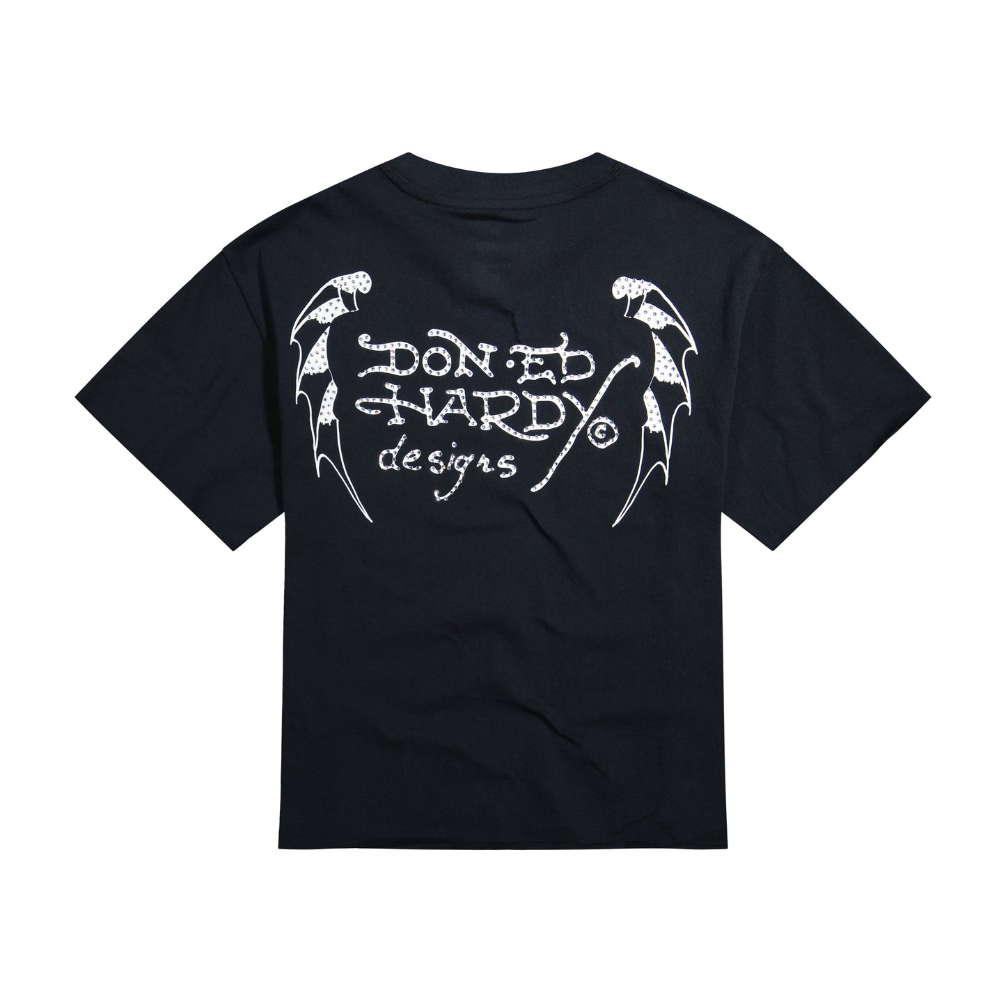 Crosses Rhinestone Boxy Cropped Tee