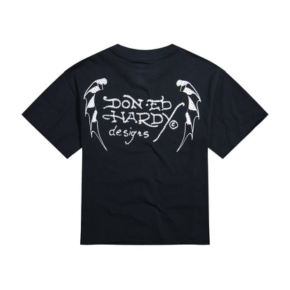 Crosses Rhinestone Boxy Cropped Tee