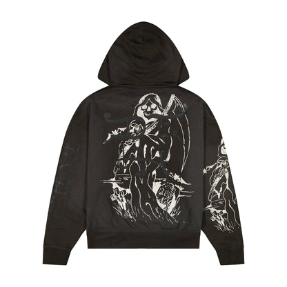 Skeles Boxy Zip Hoodie - Sunfade Grey