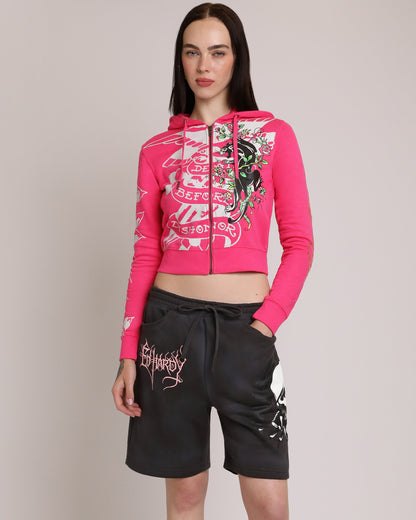 Spider Skull Fleece Shorts