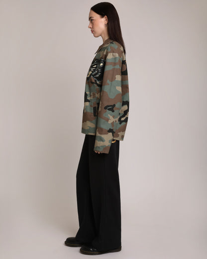LKS Skull Black Flared Sweatpant
