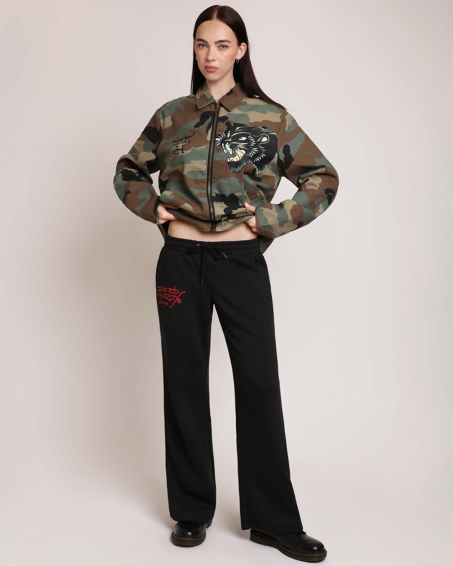 LKS Skull Black Flared Sweatpant