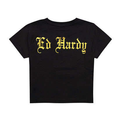 Heart Flame Rhinestone Baby Tee