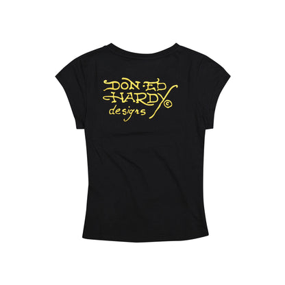 Swallow Rose Rhinestone Fitted Tee
