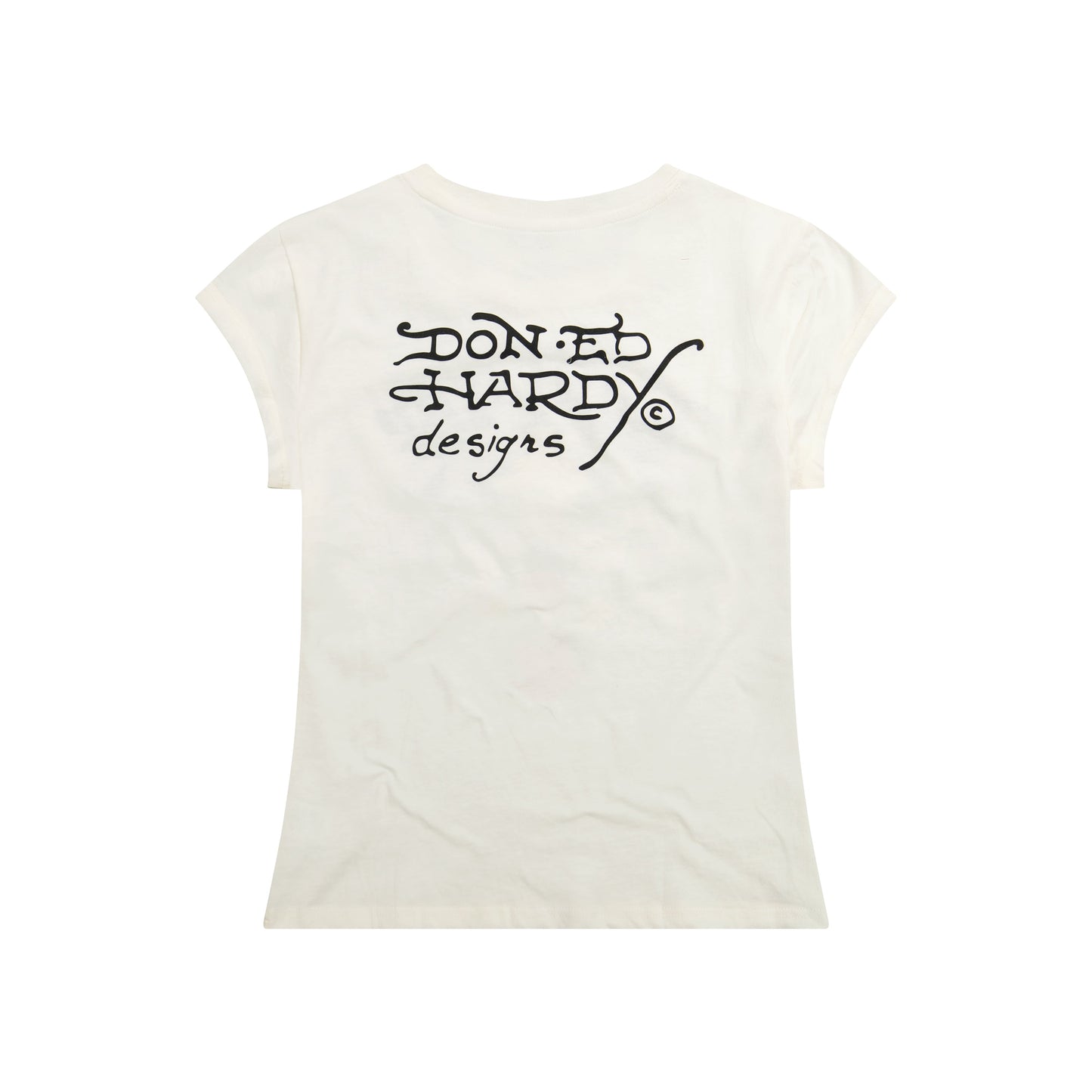 Cross Heart Rhinestone Fitted Tee