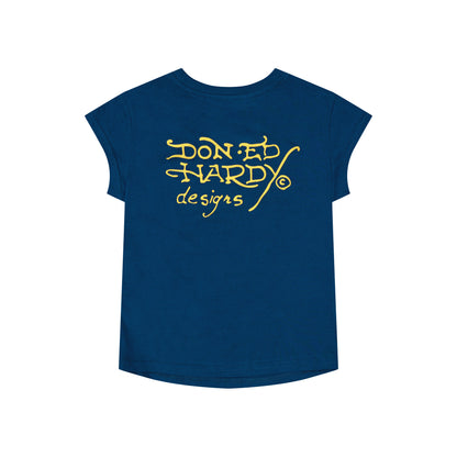 LKS Skull Rhinestone Cap Sleeve Tee