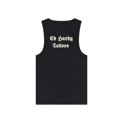 Black Rose Rhinestone Tank