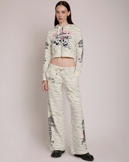 LKS Zebra Skull Zip Hoodie