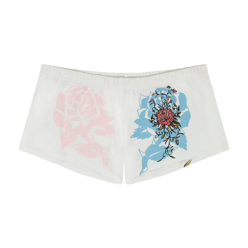Blue Leopard Booty Biker Shorts