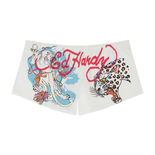 Blue Leopard Booty Biker Shorts