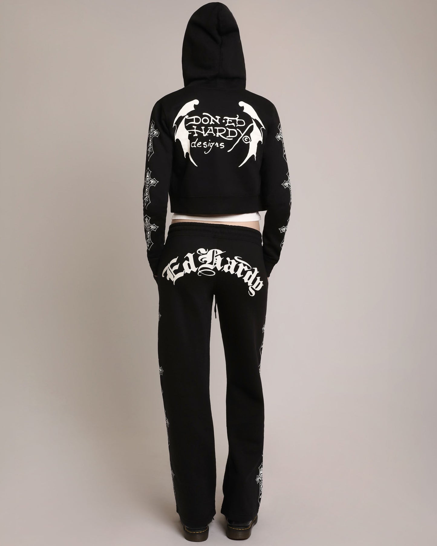 Black and White Crosses Sweatpants