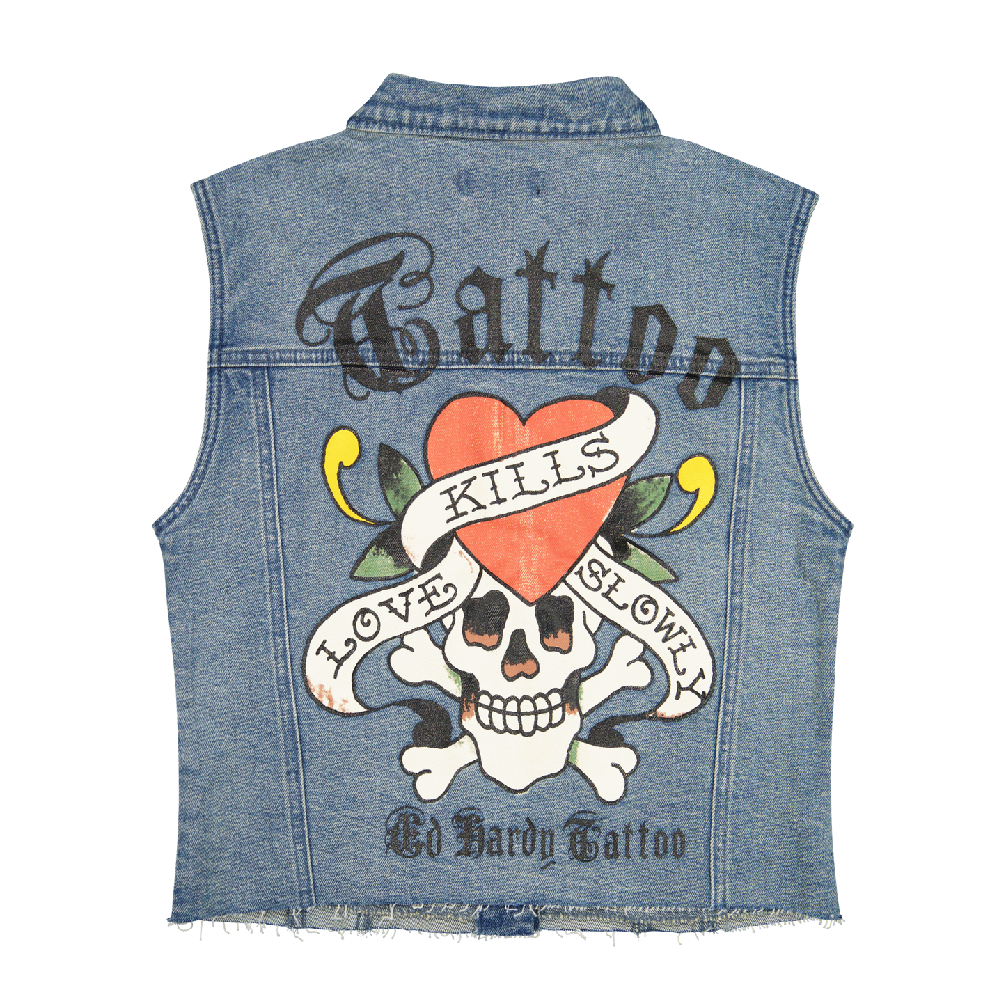 LKS Skull Trucker Denim Vest