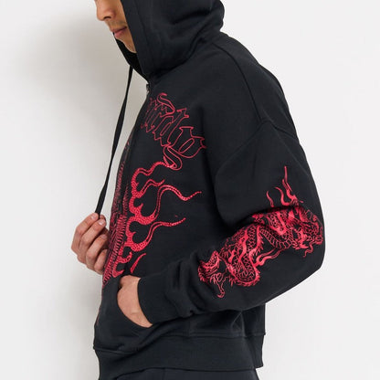 Mary Dragons Rhinestone Boxy Zip Hoodie