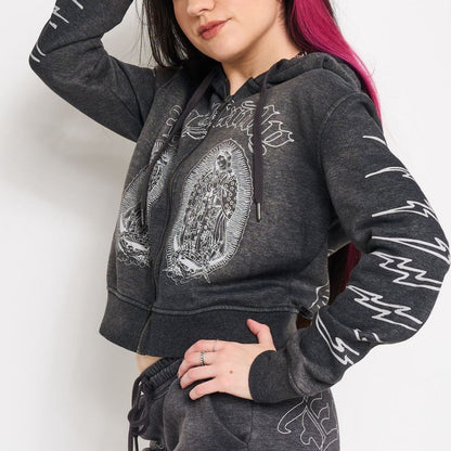 Mary Relaxed Zip Front Hoodie