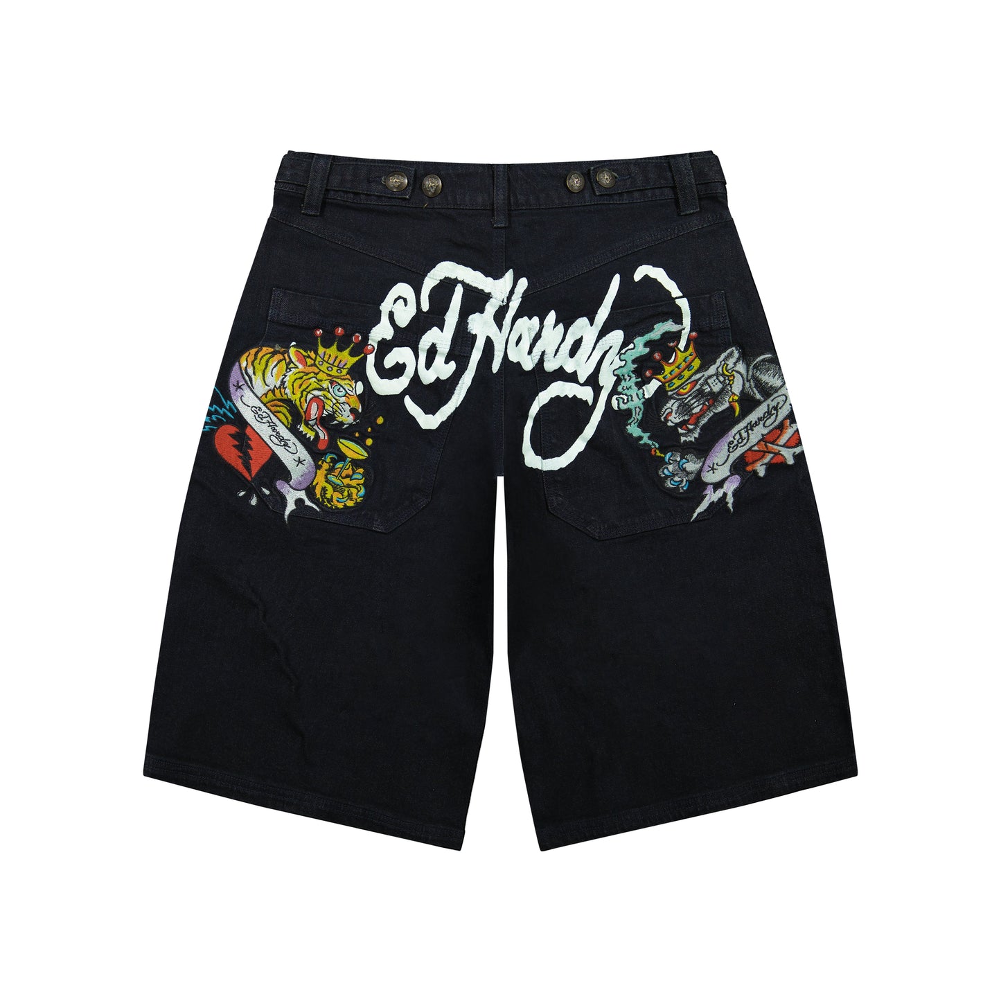 Panther Long Denim Shorts