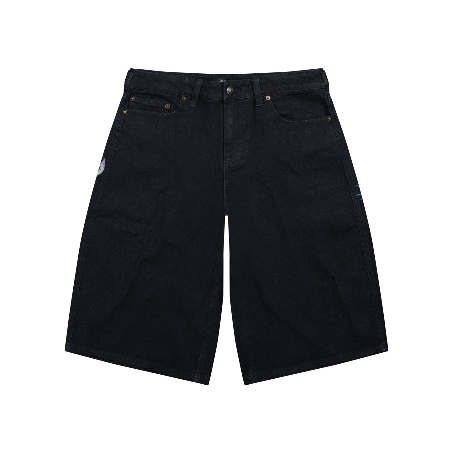 Panther Long Denim Shorts