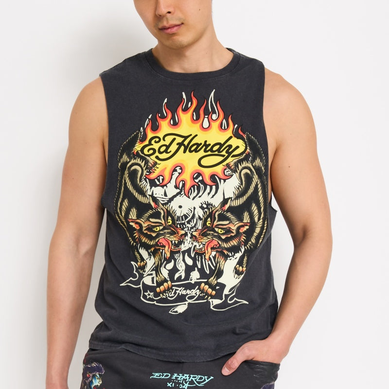 Wolves Mens Cut Off Tee