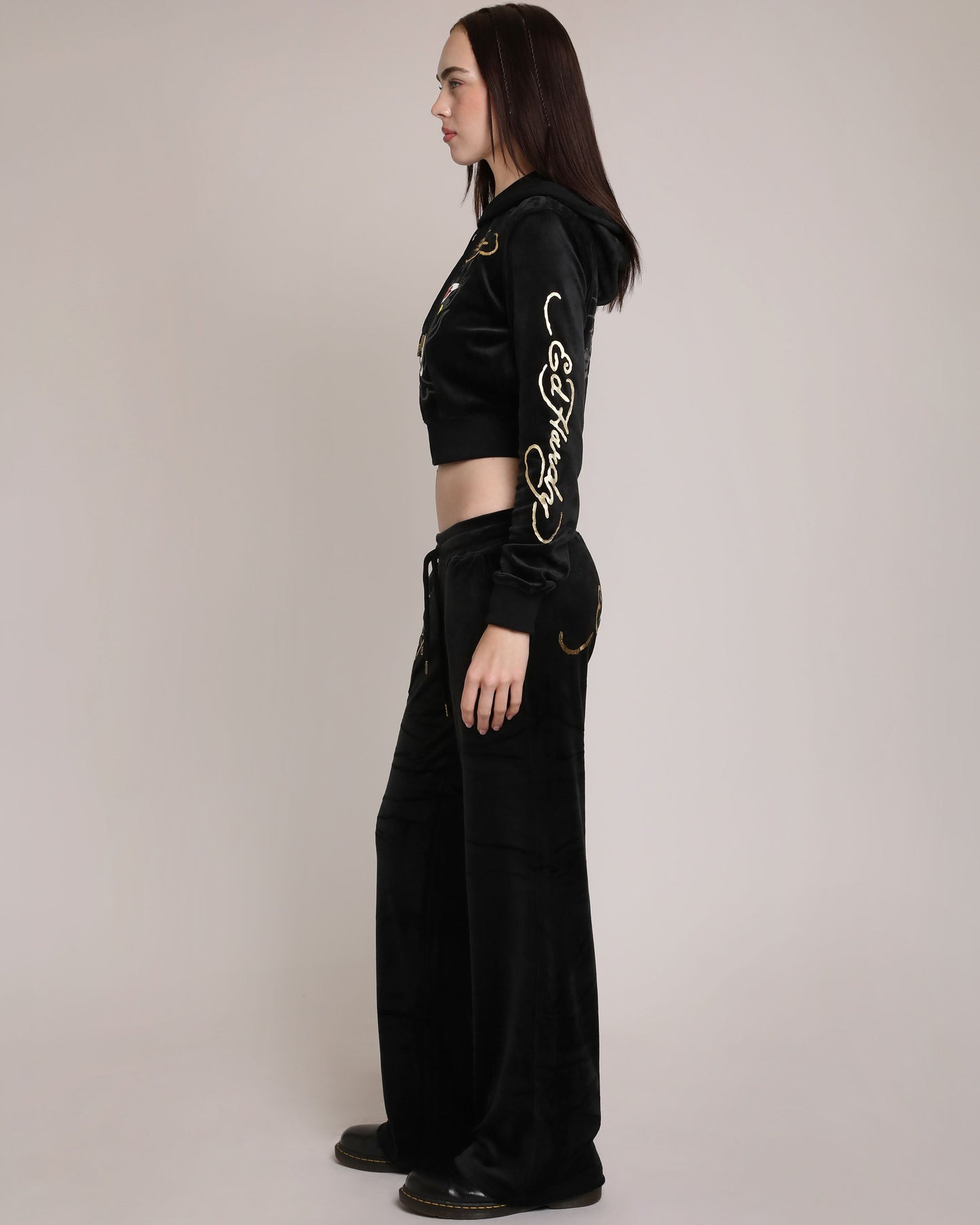 Amor Butterfly Velour Sweatpants