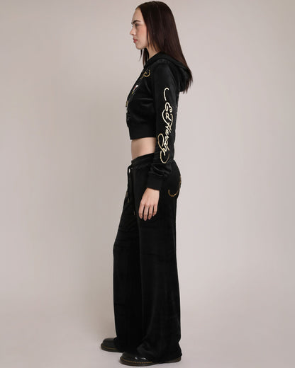 Amor Butterfly Velour Sweatpants
