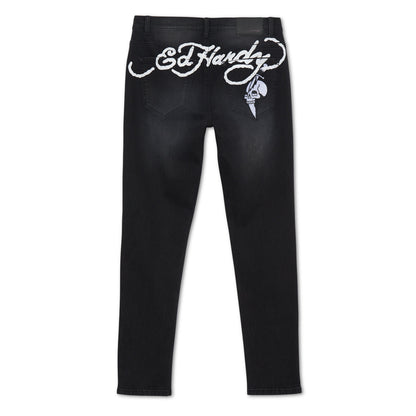 Dagger Skull Slim Skinny Jean