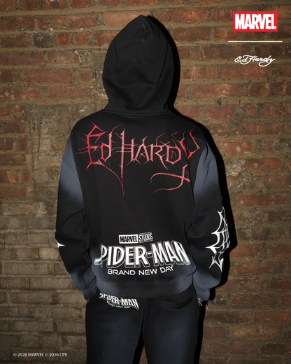 Heart Web Boxy Zip Hoodie