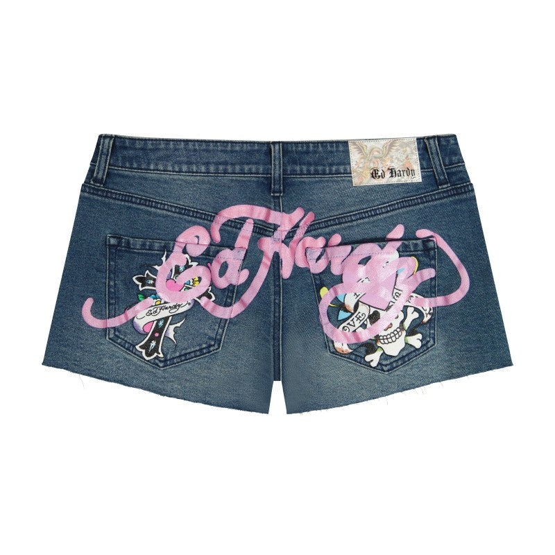 LKS Heart Denim Shorts